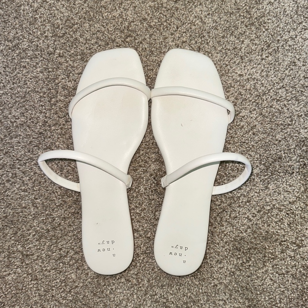 White sandals